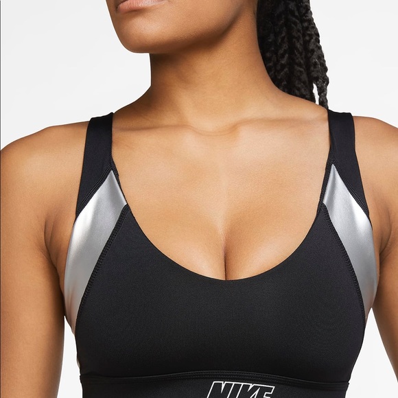 Nike Indy Light-Support Padded Metallic Sports Bra - Picture 2 of 10
